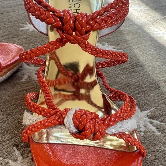 Michael Kors Orange Espadrille Sandals - Picture 10 of 14